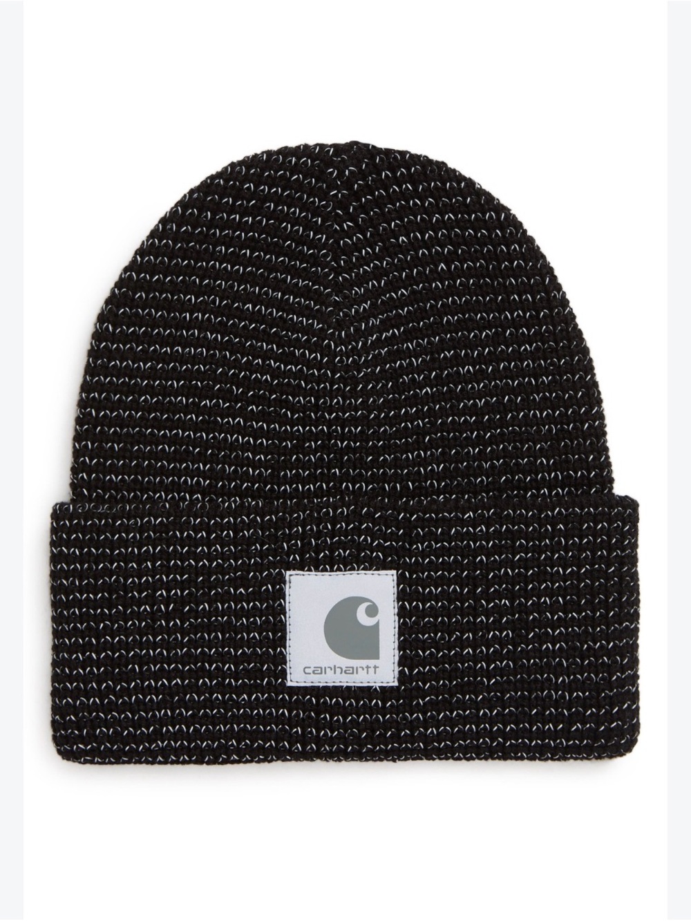 Carhartt Work In Progress Shawn Cuff Black Refl Heather Fold-Over Knit Beanie
